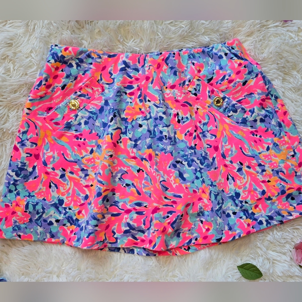 Lilly Pulitzer pink and blue skorts